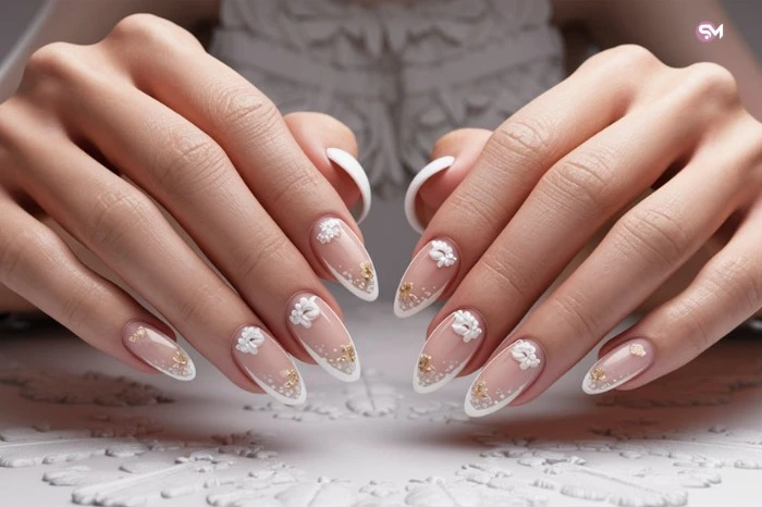 3D French Tip Nails