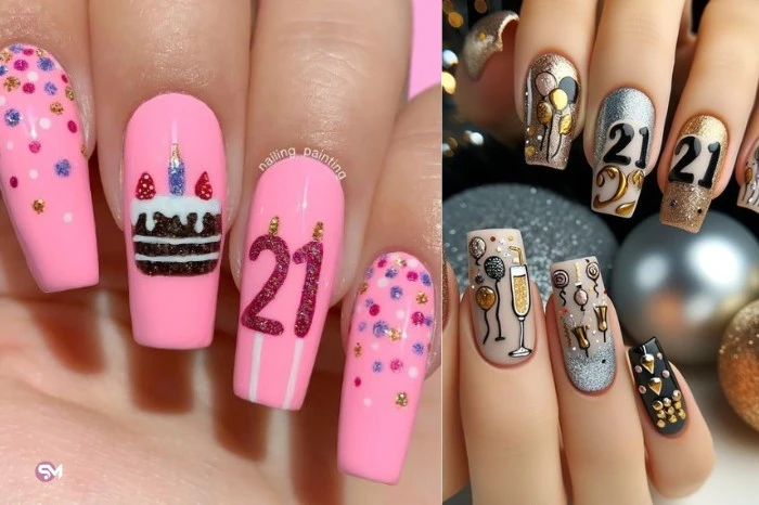 Birth Year Nail Design