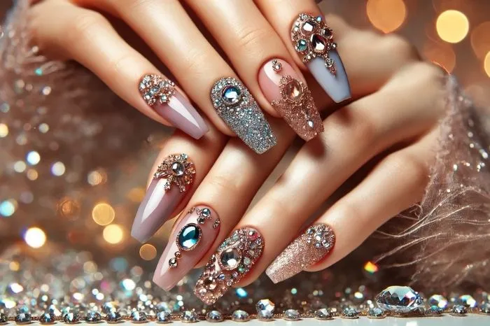 Gemstones Nail Art