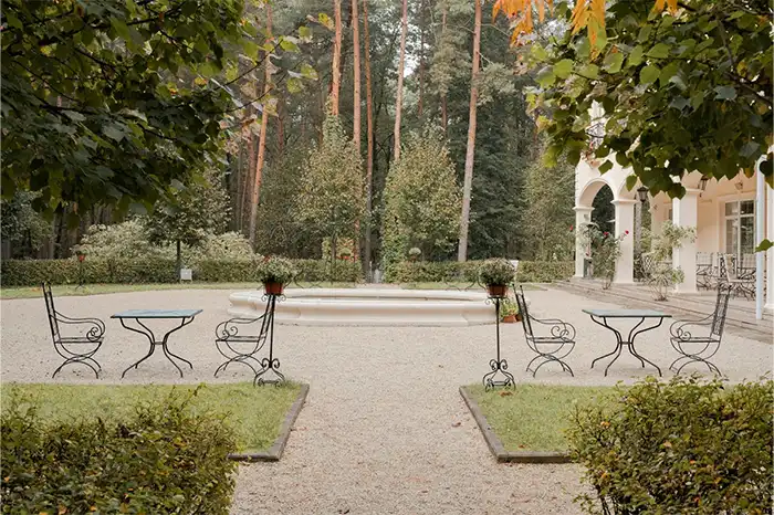 Lush Greenery and Flower Beds